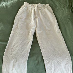 White corduroy pants